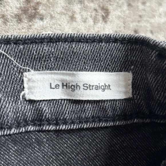 Frame Denim Le High Straight Ankle Jeans Two Tone Coated Hem Size 24 - Picture 8 of 9